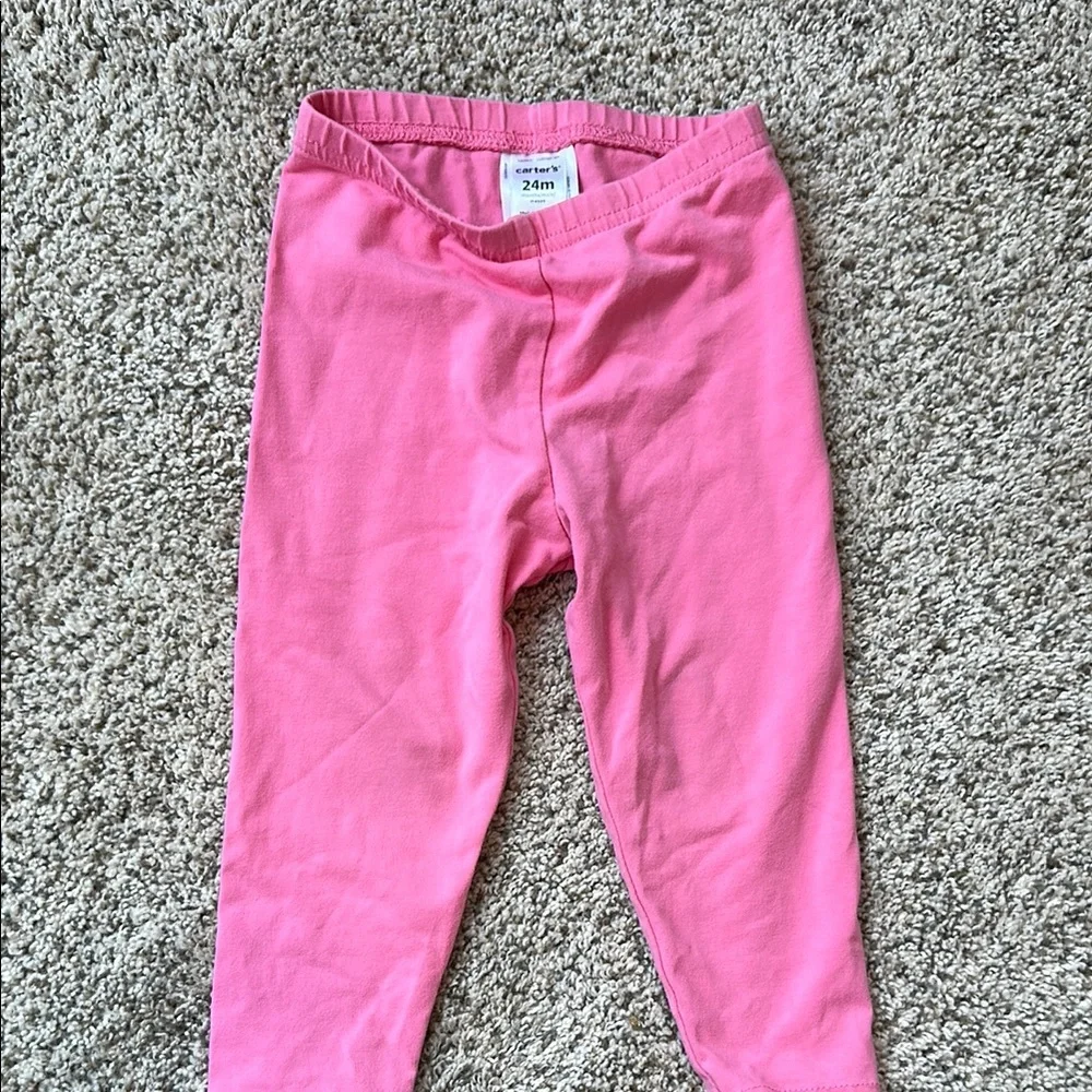 Carters girls size 24 months pink leggings